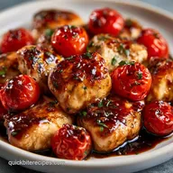 One Pan Chicken Cherry Tomatoes: Balsamic Skillet
