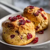 Cranberry Orange Sour Cream Scones in 40 Minutes: Tender