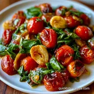 Fast Sauteed Cherry Tomatoes with Garlic and Basil
