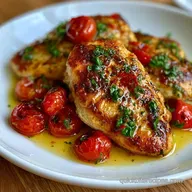 Lemon Garlic Butter Chicken with Cherry Tomatoes