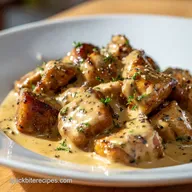 Garlic Butter Steak Bites with Parmesan Cream