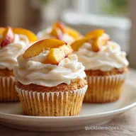 Honey Peach Cream Cheese Cupcakes: Tender
