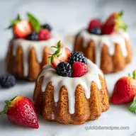 Mini Berry Bundt Cakes for 12 Servings