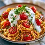 Quick Burst Cherry Tomato Pasta with Creamy Burrata