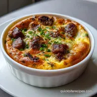 Sausage Waffle Casserole for 9 Servings