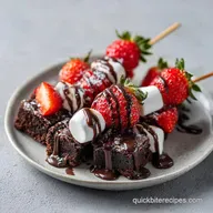 Strawberry Brownie Kabobs: Fudgy and Fresh