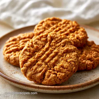 3Ingredient Peanut Butter Cookies: Crisp Recipe Card