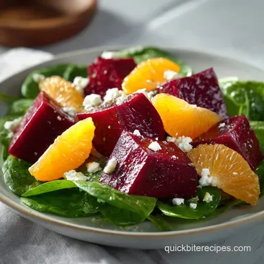 Beet Mandarin Orange Salad for 4 Servings Recipe Card