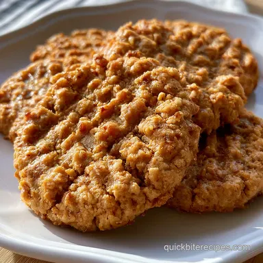 Chewy 3-Ingredient Peanut Butter Cookies Recipe Card