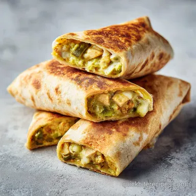 Chili Verde Burritos for 12 Servings Recipe Card