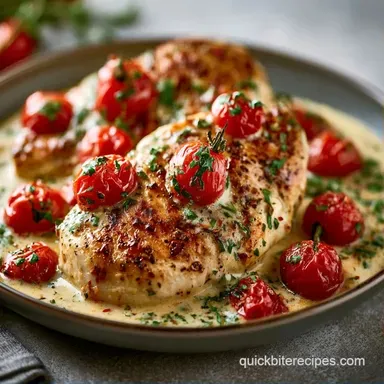 Creamy Tuscan Chicken in 30 Minutes Recipe Card
