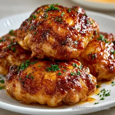 Crispy Baked Chicken Thighs Recipe Card