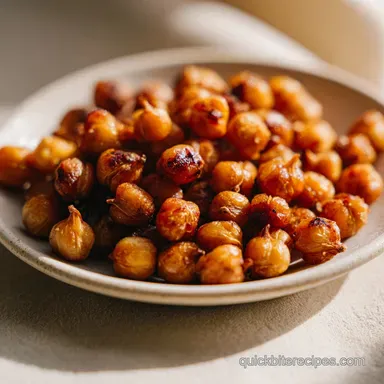 Simple Roasted Chickpeas Snack Recipe for 4 Servings Recipe Card