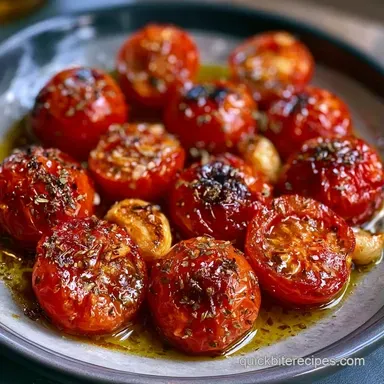 Easy Baked Cherry Tomatoes for 4 Servings Recipe Card