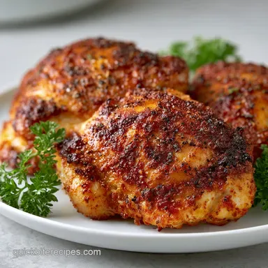 Easy Baked Chicken Thighs: Crispy Recipe Card