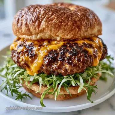 Easy Beef Burger Recipe for 4 Servings Recipe Card