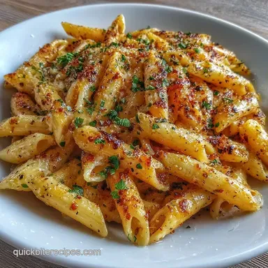 Easy Creamy Crispy Pasta in 20 Minutes Recipe Card