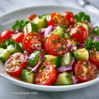 Easy Cucumber Cherry Tomato Salad: 15 Min