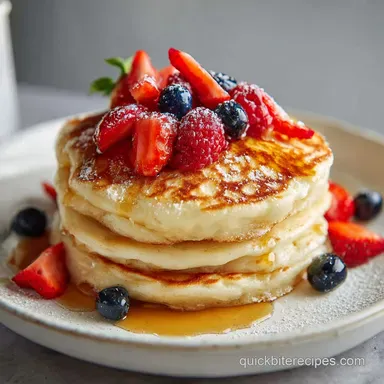 Easy Fluffy Pancakes from Scratch in 15 Minutes Recipe Card