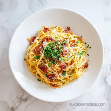 Easy 20 Minute Pasta Carbonara Recipe for 4 Servings