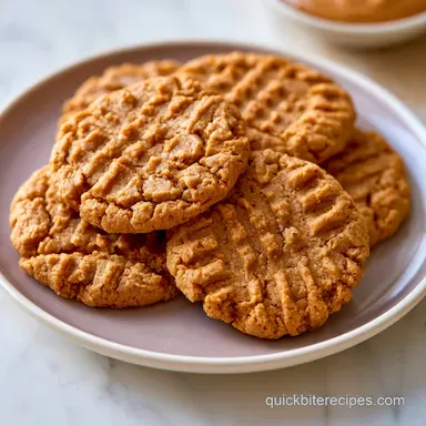Easy 20-Minute Peanut Butter Cookies Recipe Card