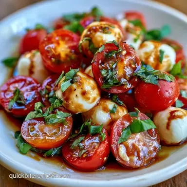 Fresh Basil Cherry Tomato Salad for 4 Recipe Card