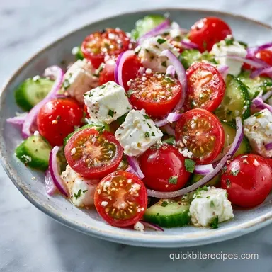 Healthy Feta Cherry Tomato Salad for 2 Recipe Card