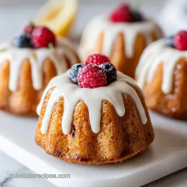 Mini Berry Bundt Cakes for 12 Servings Recipe Card