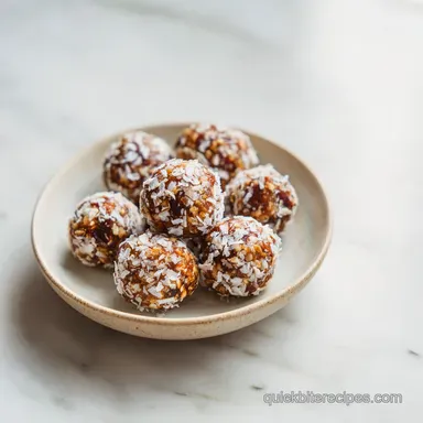Quick No Bake Energy Bite with Dates and Oats in 10 Minutes Recipe Card