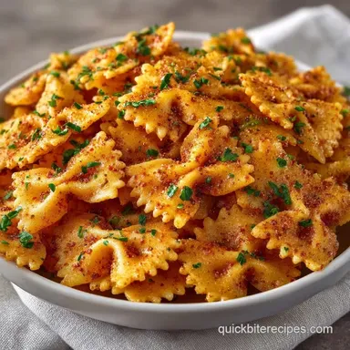 Crispy Oven Baked Pasta Chips Recipe Card