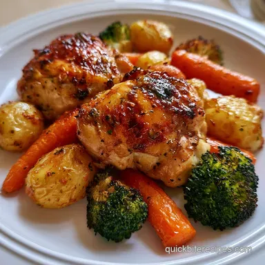 Sheet Pan Chicken Thighs: Crispy Roasted Recipe Card