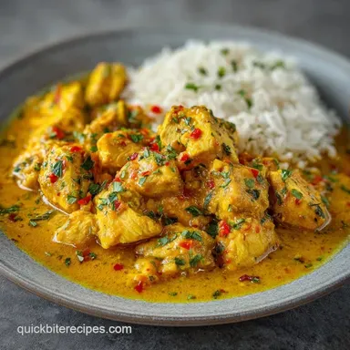 Simple Chicken Thigh Curry with Coconut Recipe Card