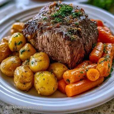 Slow Cooker Beef Roast with Baby Potatoes Recipe Card