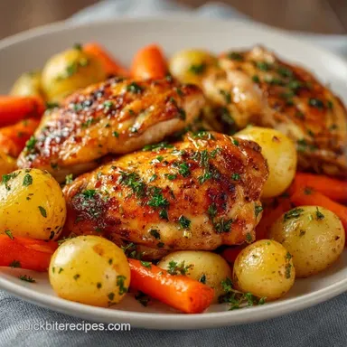 Slow Cooker Thigh Dinner with Potatoes Recipe Card
