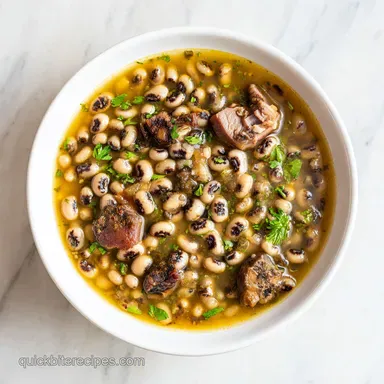 Black Eyed Peas Recipe with Ham Hocks Recipe Card