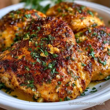 Star Chicken Thighs with Garlic: Crispy Recipe Card