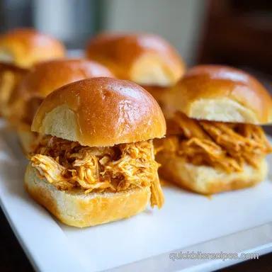 Buffalo Chicken Sliders in 25 Minutes: Baked and Golden Recipe Card