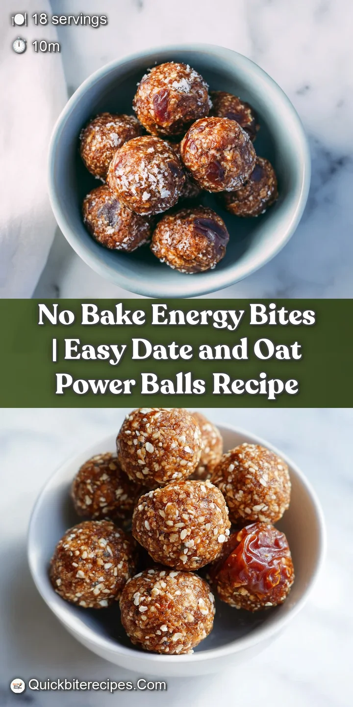 Close-up of a textured energy bite, showcasing crunchy oats and sweet dates