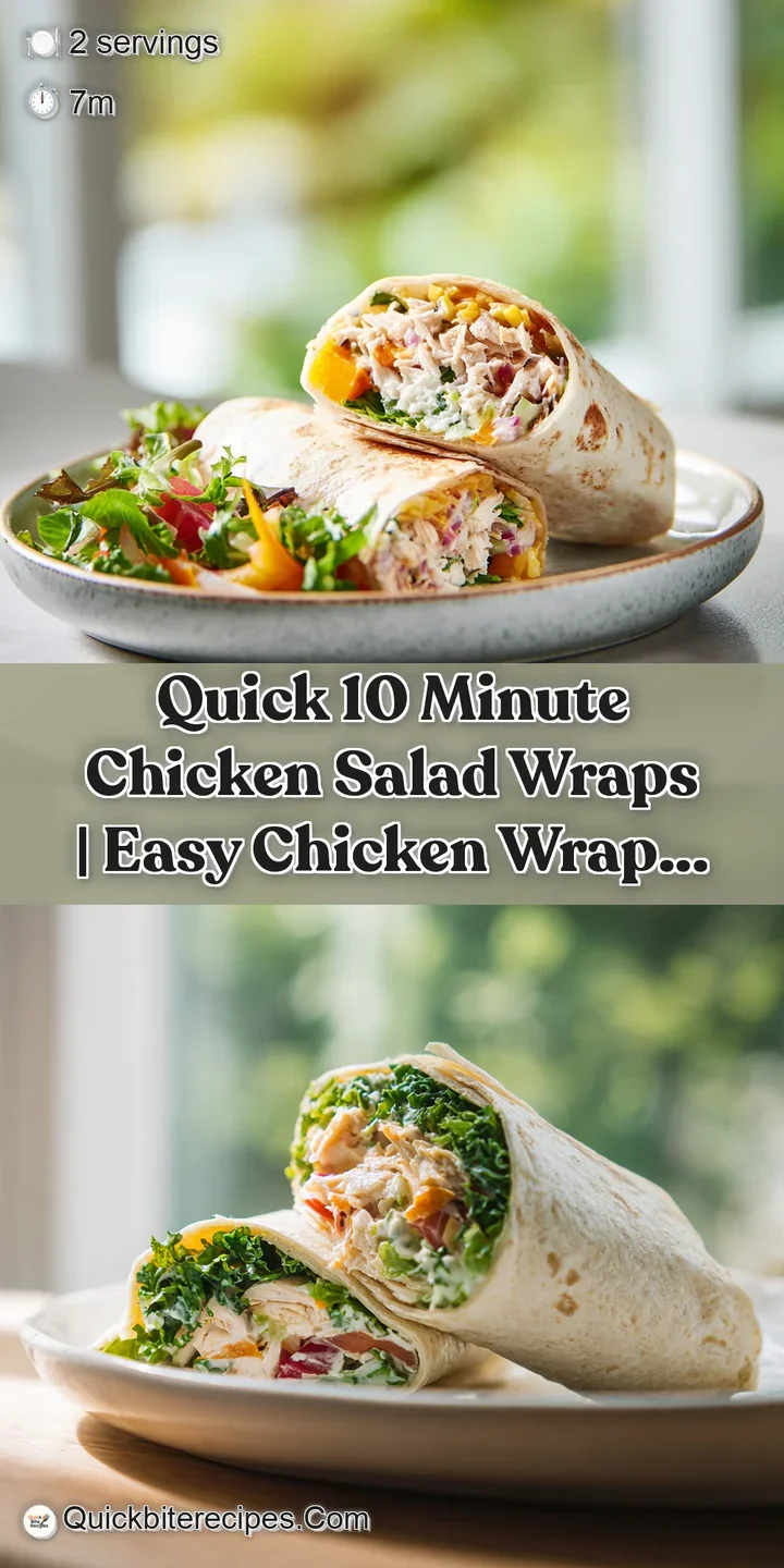 Close-up of a halved chicken salad wrap showcasing shredded chicken, celery crunch, and creamy dressing in soft light.