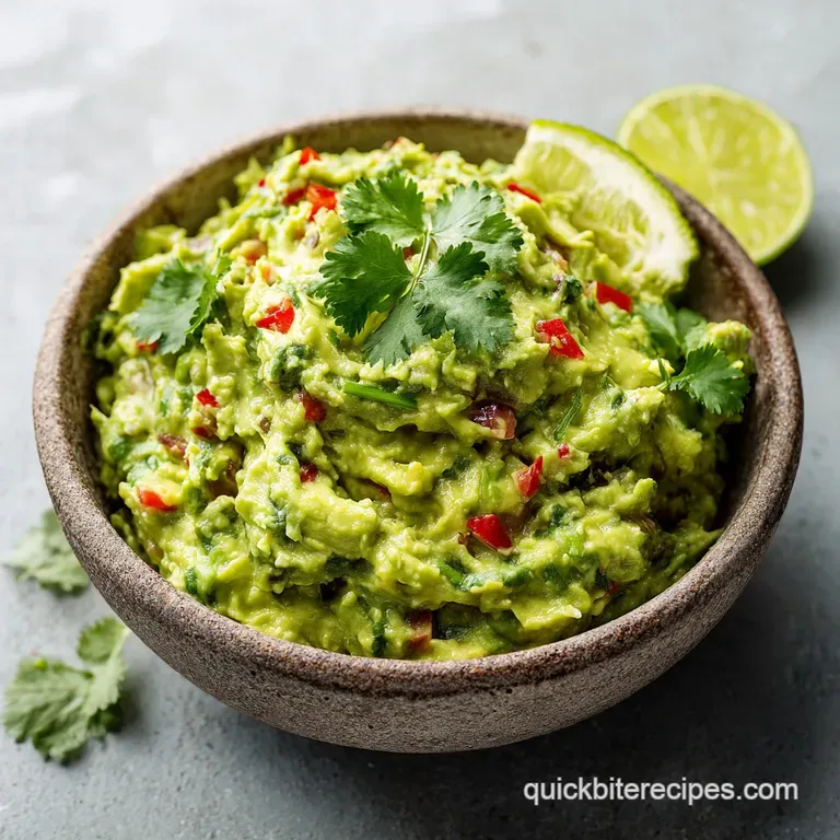 10 Minute Homemade Guacamole: Zesty and Creamy