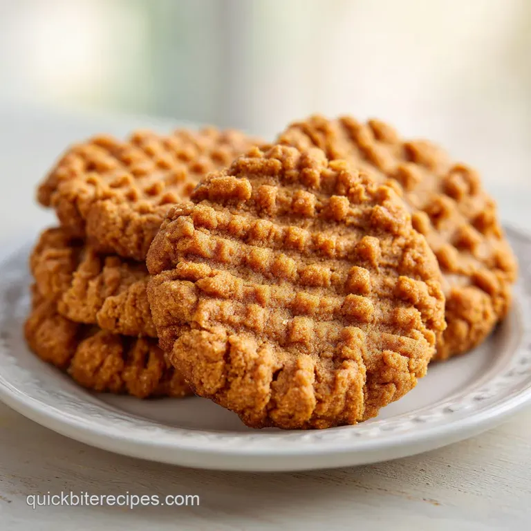 3Ingredient Peanut Butter Cookies Recipe