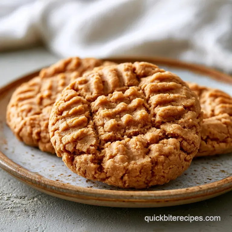 Guilt-Free 3Ingredient Peanut Butter Cookies: Crisp