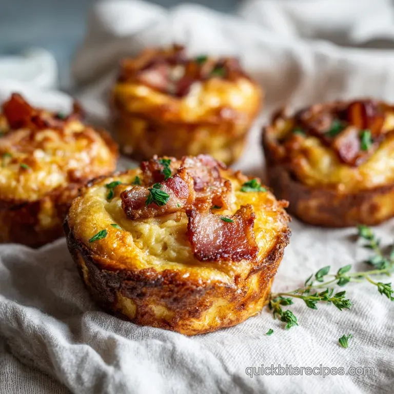 Air Fryer Egg Bites: Bacon and Cheese