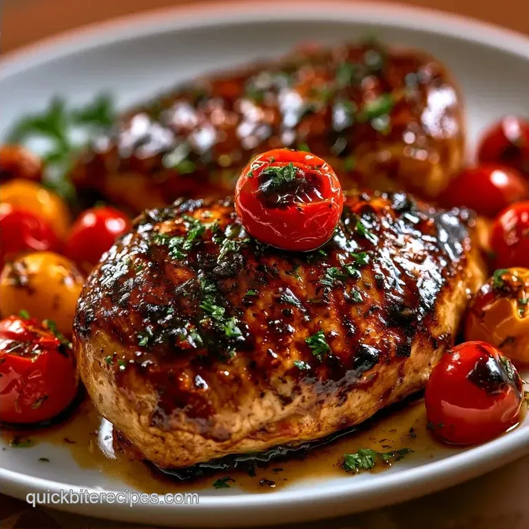 Baked Balsamic Chicken Cherry Tomatoes in 40 Minutes