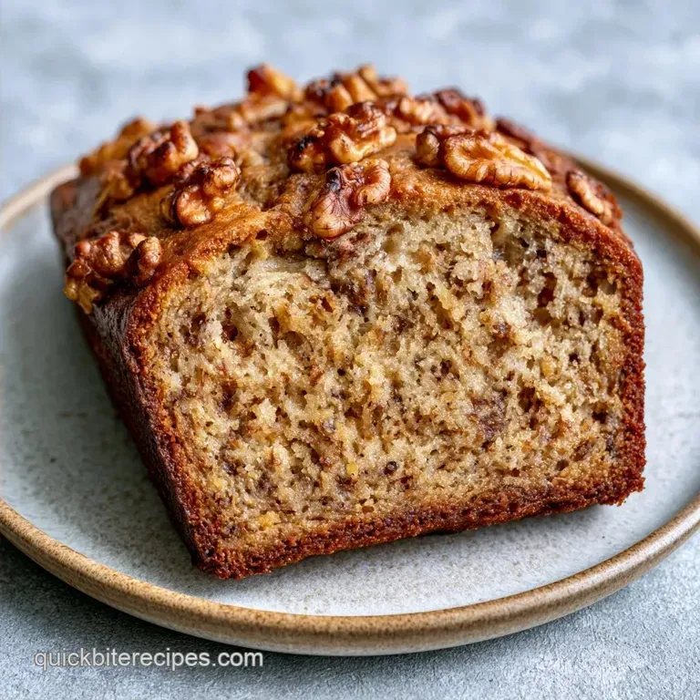 Banana Banana Nut Bread with Brown Sugar