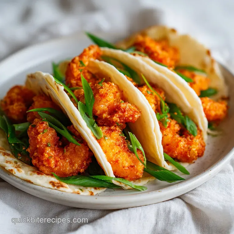Bang Bang Shrimp Tacos: Golden and Crispy