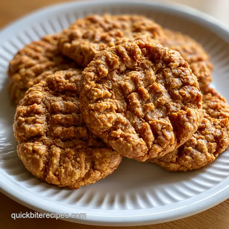 Chewy 3-Ingredient Peanut Butter Cookies: Fudgy and Soft