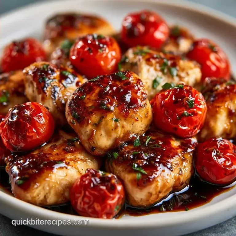 One Pan Chicken Cherry Tomatoes: Balsamic Skillet
