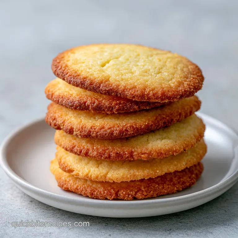 A stack of soft, golden-brown rounds on a white ceramic plate, paired with a small glass of creamy white milk.