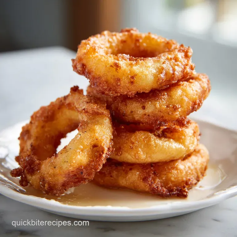 Golden crisp rings elegantly stacked next to a small bowl of creamy caramel sauce on a minimalist slate platter.
